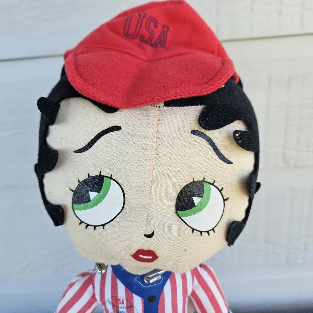 Kellytoy Betty Boop USA Baseball Soft Fabric Doll 18